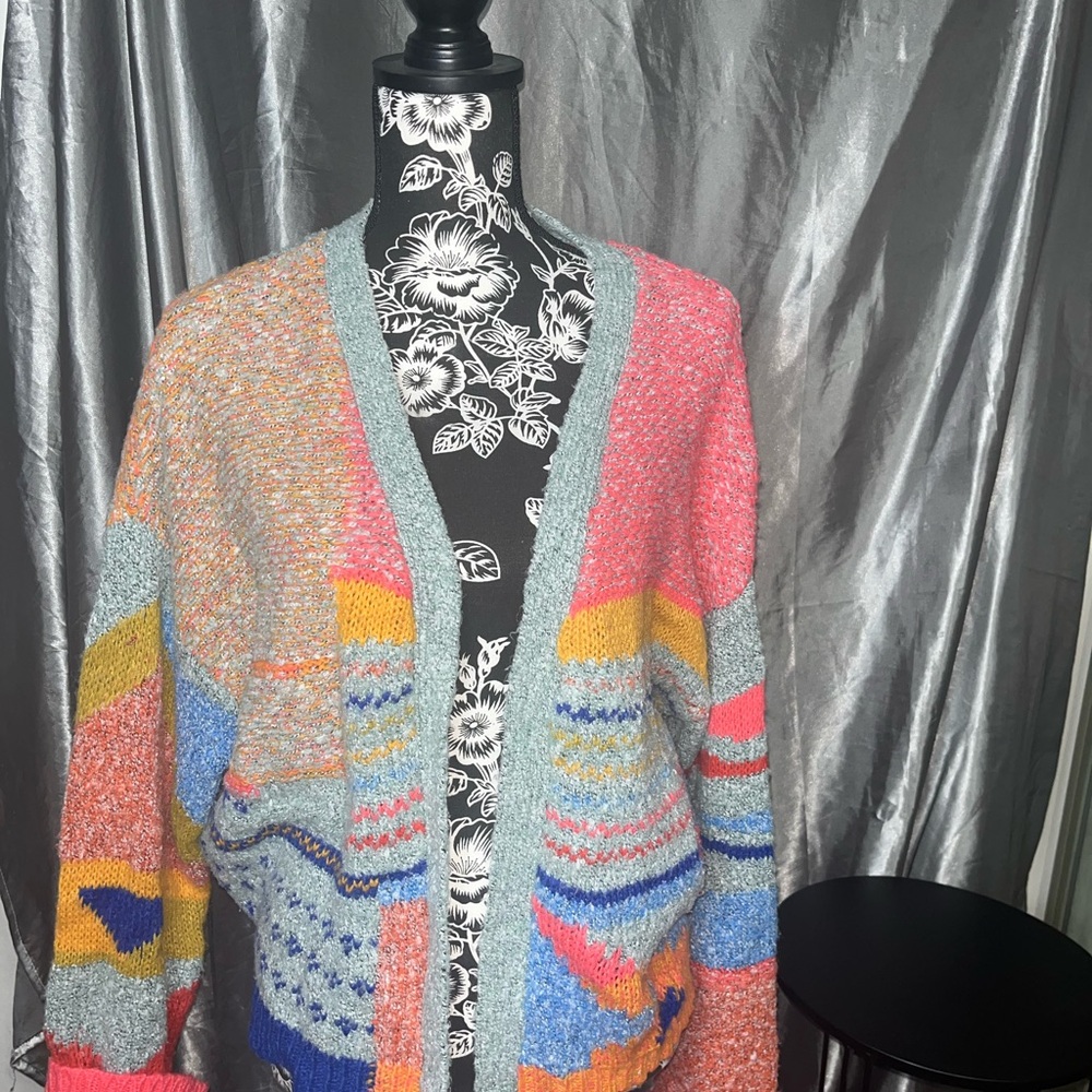 Colorful Knit Cardigan